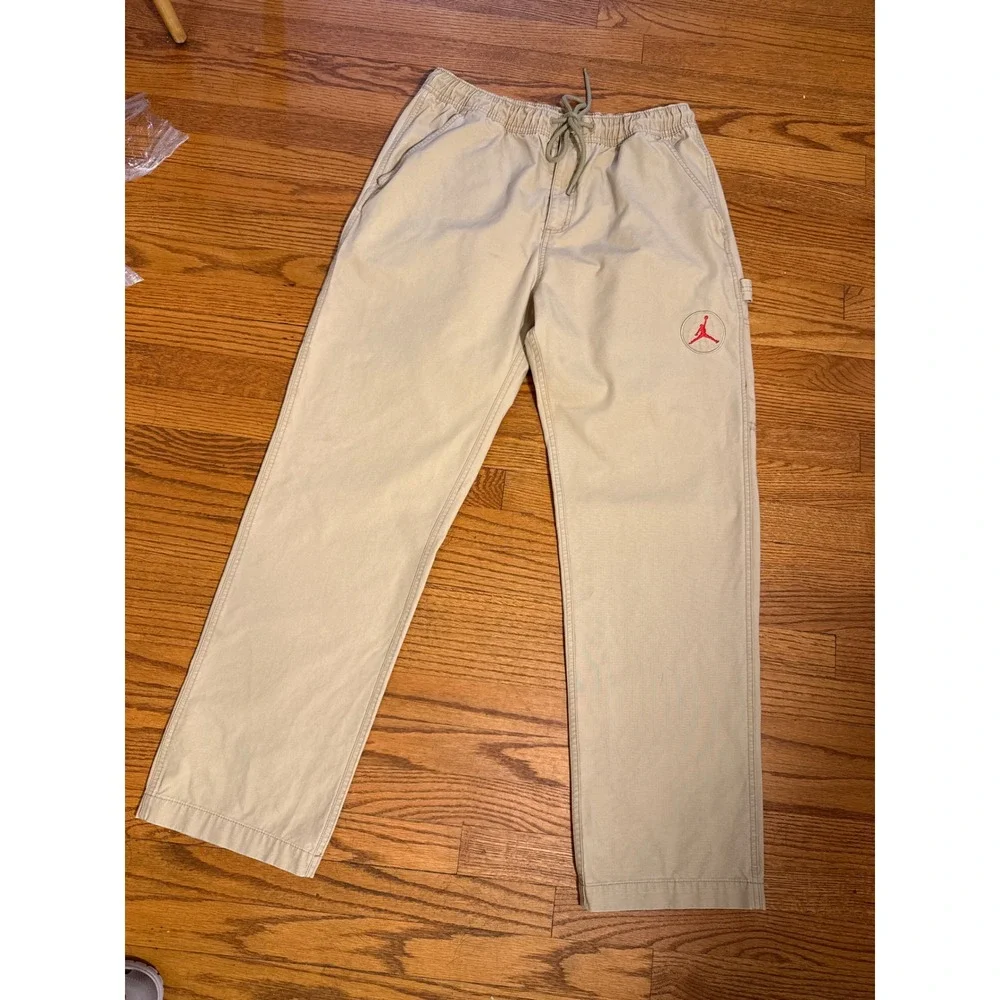 Jordan Travis Scott Cactus Jack Canvas Pants Khaki Mens Large DD4778-201
